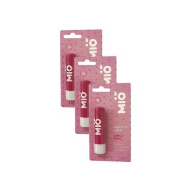 Imagem de Kit 3 Protetor Labial Mió Sabor Cereja Shine 3,6g