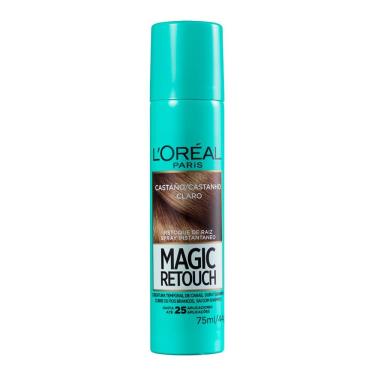 Imagem de Magic Retouch L`oréal Castanho Claro Spray Instantâneo para Retoque de Raiz 75ml