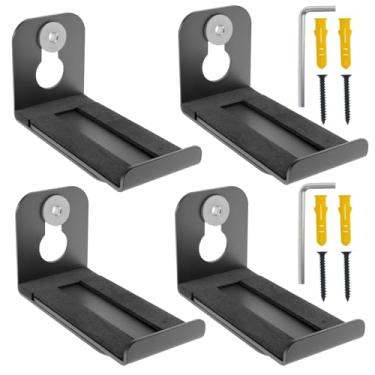 Imagem de KTZCTPCA Suporte de parede de barra de som, suporte universal de barra de som sob TV, prateleira de barra de som antiderrapante, suporte de barra de som com kit de hardware para sala de estar em casa