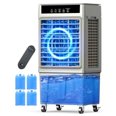 Imagem de AIRTHRYL Condicionador de ar refrigerador de pântano de 2200 CFM, ar condicionado portátil com tanque de água de 20 litros, temporizador inteligente 24H, ventilador de 3 velocidades, refrigerador de