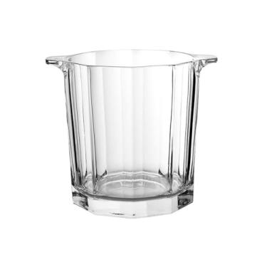 Imagem de balde de vinho Balde de gelo vidro cristal engrossado barra balde vinho champanhe doméstico pelota Refrigerador de cerveja
