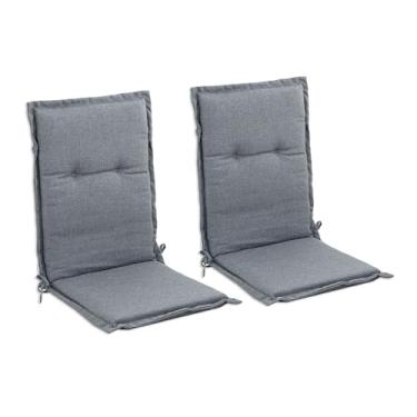 Imagem de C-Hopetree Almofadas internas para cadeira de balanço com encosto alto para planador e balancim giratório, almofadas de assento de jantar de substituição ao ar livre com elástico nas costas e laços