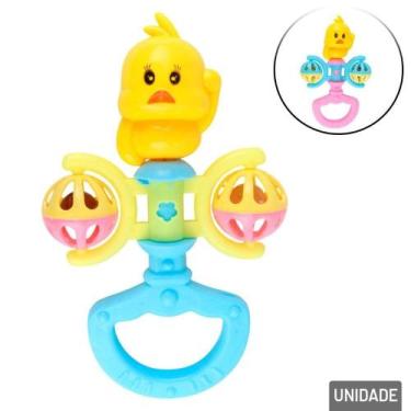 Imagem de Chocalho Para Bebê 18cm Patinho Color - Genérico
