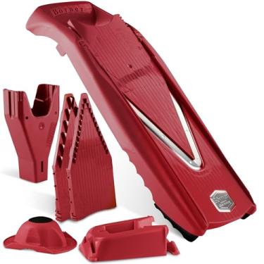 Imagem de Börner Reston Lloyd Mandoline Slicer V5 (conjunto profissional) • Cortador em V com 10 estilos de corte e suporte seguro para alimentos • Fatiador de cozinha ajustável para legumes e frutas • Cor