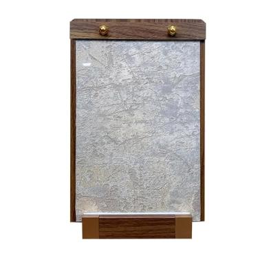 Imagem de OIIBWQ Placa de exibição de amostra de ponta de unha, suporte de mesa portátil reutilizável para manicure de madeira faça você mesmo, Cinza, S