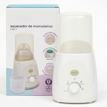 Imagem de Aquecedor de Mamadeira Elétrica 127V 3 em 1 Aquece Descongela Leite Papinha Estereliza Mamadeiras e Chupetas