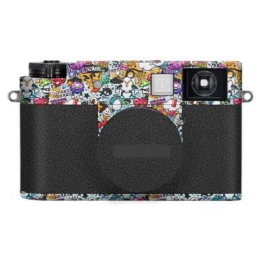 Imagem de Adesivo de corpo de câmera X-Half Kit de película protetora acessórios de pele decalques de vinil para FujiFilm X-Half XHalf (Graffiti branco + couro preto)