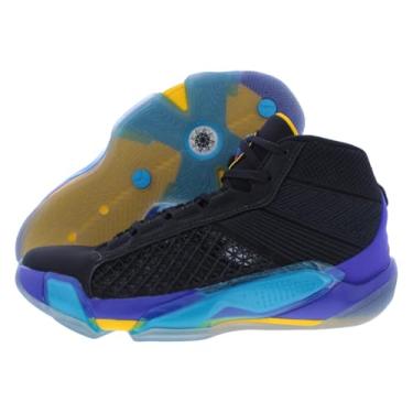 Imagem de NIKE Tênis de basquete Air Jordan XXXVIII FIBA (FN7481-100, branco/platina pura/ouro metálico), Preto/Verdadeiro Vermelho/Preto Brilhante/Preto Ônix, 12.5 Women/11 Men