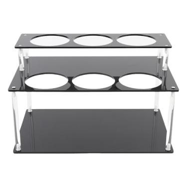 Imagem de Depisuta Organizador de Xarope de café, 2 Nível 9 Capacidade de Garrafa Criada a Partir de Rack de Xarope de Acrílico Fácil de Montar, Prateleira de Suporte Armazenamento Em Família