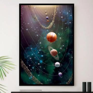Imagem de Genérico, Quadro Via Lactea Universo Planetas Decorativo A3 35x45cm