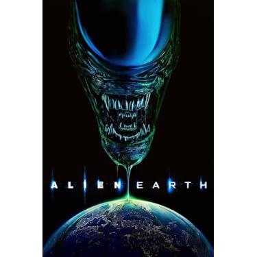 Imagem de Pôster de filme Alien: Earth 2025 para decoração de quarto de meninos e meninas, pôster de presente de parede 28 x 43 cm, sem moldura