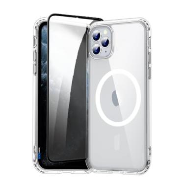 Imagem de Capa Capinha Case Magnética Carregamento por Indução E Película de Privacidade Para iPhone (iPhone 11 Pro)