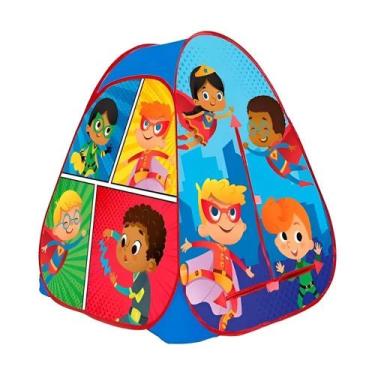 Imagem de Barraca Infantil Dobravel Portatil Herois Zippy Toys Azul - 8350