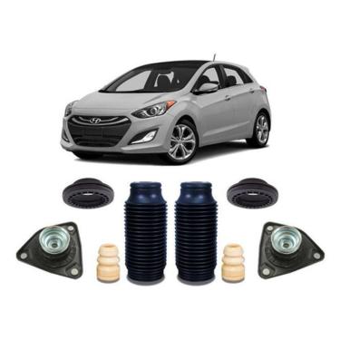 Imagem de Par Kit Coxim Batente Dianteiro Hyundai I30 2013 2014 2015