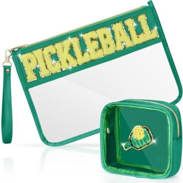 Imagem de Conjunto Pickleball BuyCard, bolsa de maquiagem cosmética, 2 peças par