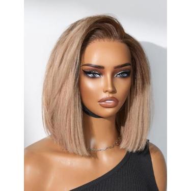 Imagem de Peruca LUVME HAIR Bob, 100% cabelo humano, renda frontal, 10 polegadas