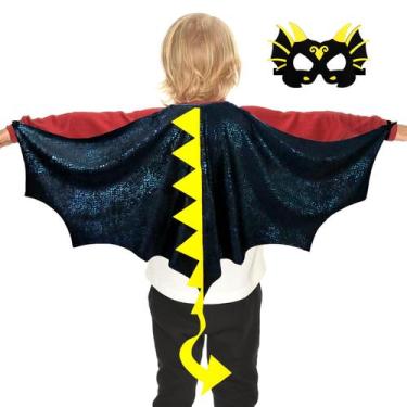 Imagem de Fantasia IROLEHOME Dragon-Wings para crianças Dinosaur Halloween