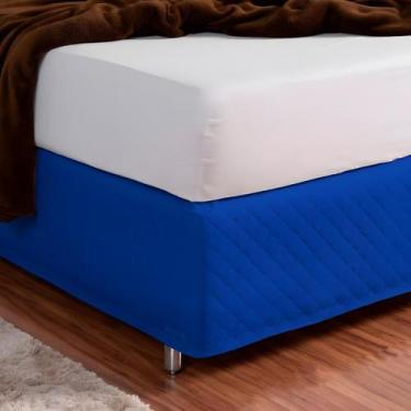 Imagem de Saia Para Cama Box Tamanho Casal Padrão Matelado Ultrassônico Varias C