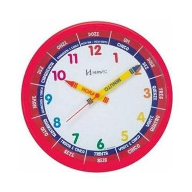 Imagem de Relógio De Parede Herweg Ref: 6690-269 Vermelho Infantil