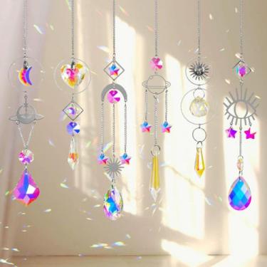 Imagem de Conjunto de prisma de cristal colorido de 6 peças Sun Catchers ilclviz