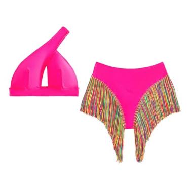 Imagem de simhoa Biquíni feminino Conjunto de roupas de banho de nylon confortável para viajar Spa de salão de piscina de viagem, Xl