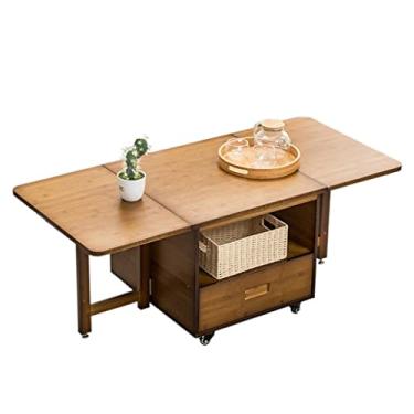 Imagem de Mesa de centro de design simples, dobrável simples, mesa lateral de chá, mesa de coquetel, usada no quarto, sala de estar, sofá, mesa lateral móvel, mesa de chá, mesa lateral de café, mesa lateral