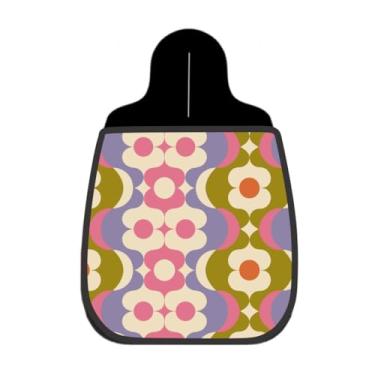 Imagem de Lixeira De Carro Organizador Lixinhocar Floral Retrô Rosa Lilás