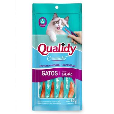 Imagem de Qualidy Creminho Para Gatos Sabor Salmão - 4 Unidades de 15g