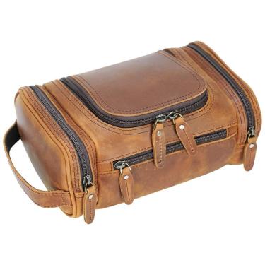 Imagem de Necessaire Masculina de Couro, POLARE , Marrom