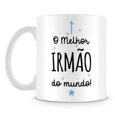 Imagem de Caneca Personalizada O Melhor Irmão do Mundo - Porcelana Branca - Amo 