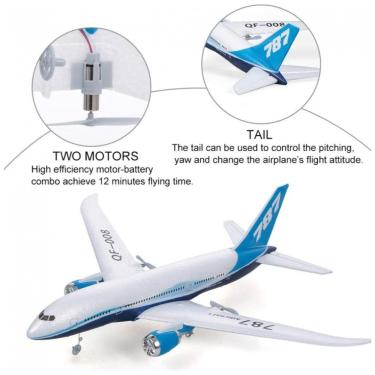 Imagem de Avião em Miniatura Modelo GoolRC QF008 787 3CH 2.4G Controle Remoto Avião de Brinquedo RC RTF