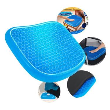 Imagem de Almofada Ortopédica de Silicone Gel Egg Sitter Azul Antiderrapante com
