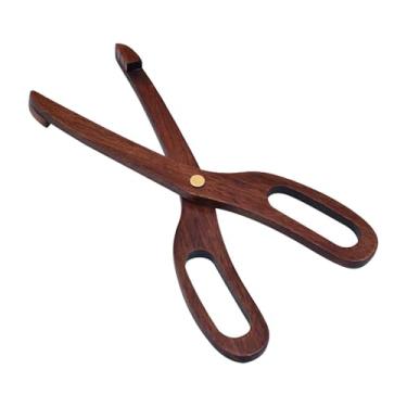 Imagem de predolo Pinças de cozinha de madeira, prendedor de bolo, pinças resistentes ao calor e antiderrapantes, grampo de alimentos para restaurantes domésticos,