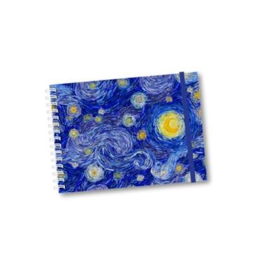 Imagem de Sketchbook Capa Dura Desenho E Aquarela papel offset 180g Temas artistas (MODELO 3)