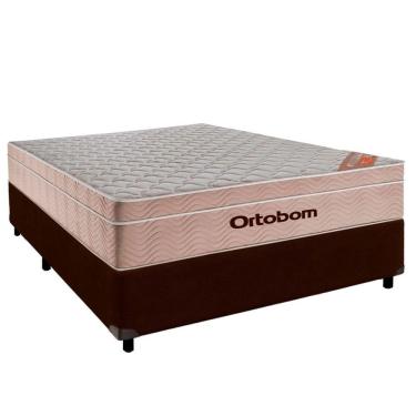 Imagem de Cama Box + Colchão Casal Molas Ensacadas Airtech Ortobom