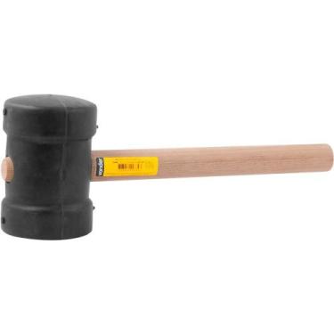 Imagem de Martelo De Borracha 80mm Cabo Em Madeira Preto Vonder