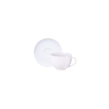 Imagem de Conjunto Xícara E Pires De Chá Tramontina Maria Augusta Porcelana 250ml 2 Peças(1 Xícar...