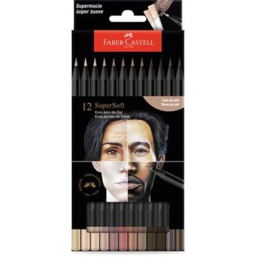 Imagem de Lapis De 12 Cores Supersoft Tons De Pele Faber Castell