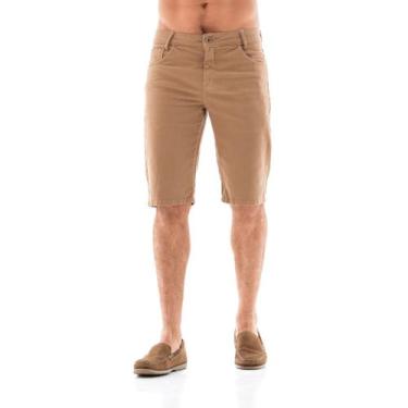Imagem de Bermuda Collor Masculina Arauto Confort - Arauto Jeans, Marrom, 44