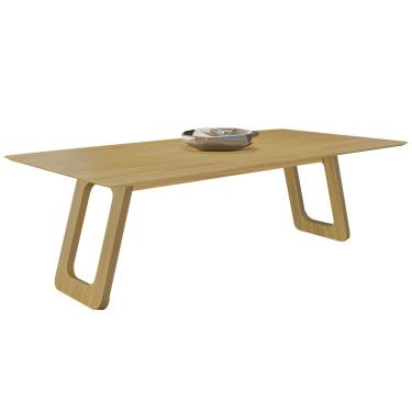 Imagem de Mesa Sala de Jantar 6 Lugares 180cm Tampo de Vidro Frieda Freijó - Gran Belo