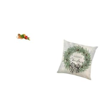 Imagem de Fenteer Escultura de Resina Joseph, Decoração de Mesa E Capa de Almofada de Poliéster Natalina para Sofá, Carro, Escritório, Casa, Mesa, Prateleira