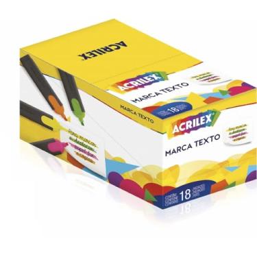 Imagem de Caneta Marca Texto Office, Acrilex, 18 Cores Sortidas