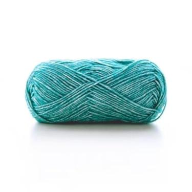 Imagem de Suéter de tricô de crochê, cor arco-íris, tecido grosso, tecido de leite, macio, faça você mesmo, tecido à mão