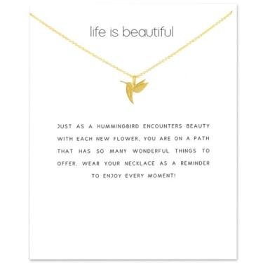 Imagem de Colar de pérolas da amizade, elefante da sorte, estrela de pérola, pingente de círculo para mulheres, cartão de presente, Small, Metal, Sem Pedra Preciosa