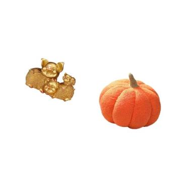 Imagem de Fenteer Escultura de Resina de Pelúcia de Leitão de Abóbora, Ornamento Decorativo de Animal para Estante Moderna, Sofá-cama, Prateleira de Quarto, Decoração D