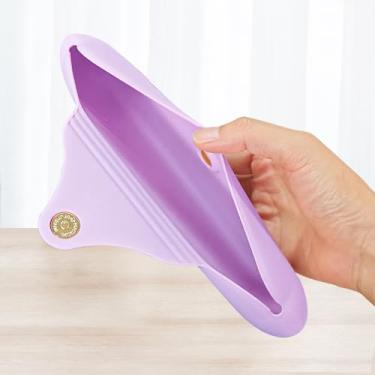 Imagem de Suporte de escova de maquiagem de silicone, bolsa de cosméticos para viagem, suporte macio e portátil para pincéis de rosto com fecho magnético anti-queda, estojo grande de pincéis de maquiagem para
