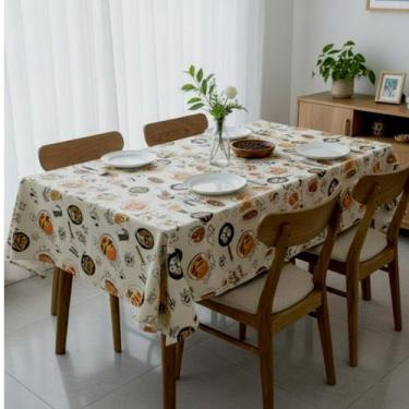 Imagem de Toalha de mesa retangular 4 lugares plástica térmica estampada - UZOO
