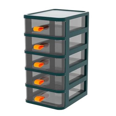 Imagem de AYNEFY Organizador de Mesa Transparente Tipo Gaveta Com Fivela de Segurança, Caixa de Armazenamento de Plástico para Artigos de Papelaria e Material Escolar, Ideal para Uso Doméstico e de Escritório