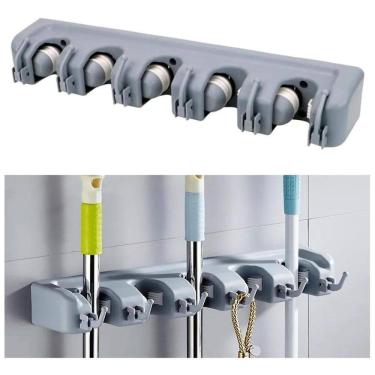 Imagem de 2X Suporte Multiuso Porta Vassoura Para Lavanderia Funcional