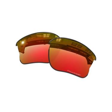 Imagem de OOWLIT Lentes de substituição compatíveis com óculos de sol Oakley Flak Jacket XLJ OO9009 63 mm, fogo, One Size